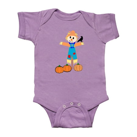 

Inktastic Cute Scarecrow With Pumpkins Gift Baby Boy or Baby Girl Bodysuit