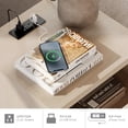 thumbnail image 5 of YANGLI Nightstands with Charging Station, Set of 2 End Table with Power Outlets & USB Ports for Living Room, Modern Side Table with Drawer & Storage Cabinet for Bedroom, Beige, 5 of 6