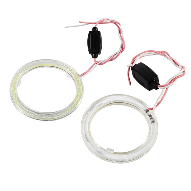 Faros COB Angel Eyes, 1 par De Anillos De Halo Automáticos Angel Eye COB Chips Faros DRL LED Para Motocicleta Y Coche
