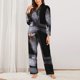 thumbnail image 2 of Balery Black Cobra Snake Conjunto de Pijama con Estampado para Mujer, Conjunto de Dos Piezas con Manga Larga, Ropa de Dormir Suave con Bolsillos, Pijamas Cómodos-Large, 2 of 7