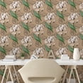 thumbnail image 2 of Ambesonne Floral Peel & Stick Wallpaper for Home, Wildflower Illustration Art, 13"x72", Cocoa Jade Green Beige, 2 of 5