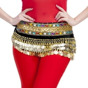 OSFVNOXV Mini Skirts for Petite Women Belly Dance Hip Scarf Belt Profession Velvet Performance Skirt Hip Wrap