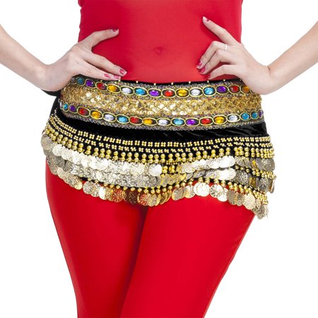 OSFVNOXV Mini Skirts for Petite Women Belly Dance Hip Scarf Belt Profession Velvet Performance Skirt Hip Wrap