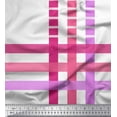 thumbnail image 2 of Soimoi Pink Satin Silk Fabric Window Pane Check Print Sewing Fabric Yard 42 Inch Wide, 2 of 3