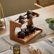 thumbnail image 4 of Desktop Shelf Multi Layer Water Cup Cosmetic Small Storage Rack Office Desk Workstation Organizing Layered Display ShelfProduct Description:Feature: Quantity: 1Pcs Colour: Coffee Material: wood, 4 of 6