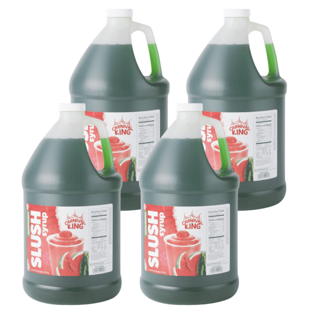 Concession Stand Slushy Syrup 5:1 Concentrate - 1 Gallon Bulk Food Service - Multiple Flavors (4/CASE)