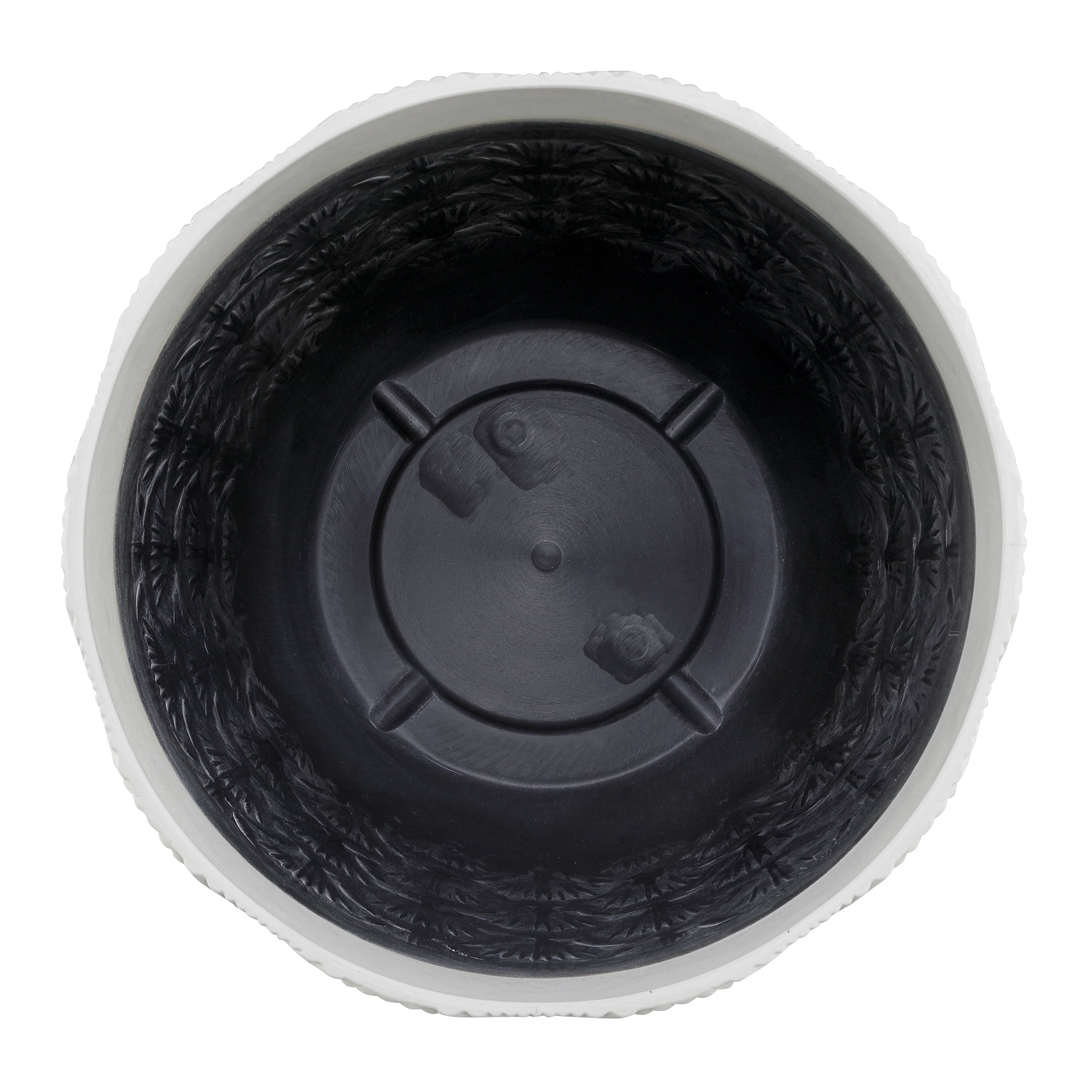 Mainstays Isla 12 in x 12 in x 9 in Round Vanilla Dream Plastic Planter