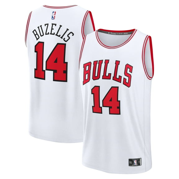 Youth Fanatics Matas Buzelis White Chicago Bulls Fast Break Replica Player Jersey - Association Edition