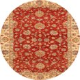 thumbnail image 1 of Ahgly Company Indoor Round Abstract Orange Oriental Area Rugs, 3' Round, 1 of 6