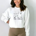 thumbnail image 2 of Women's Ghost Cat Meow I Mean Boo Halloween Sweatshirt, 2 of 5