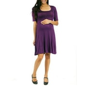 Angle View: Women's 3/4-sleeve Maternity Dress
