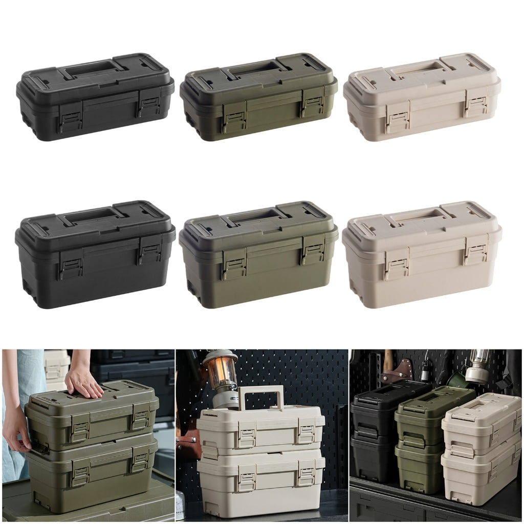 Plastic Tool Box Organizer Medium 6.5L And Small 4L Sizes Feature Secure Lock Layered Compartments For Efficient Storage