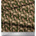 thumbnail image 2 of Soimoi Green Cotton Voile Fabric Floral & Paisley Printed Craft Fabric by the Yard 42 Inch Wide, 2 of 3