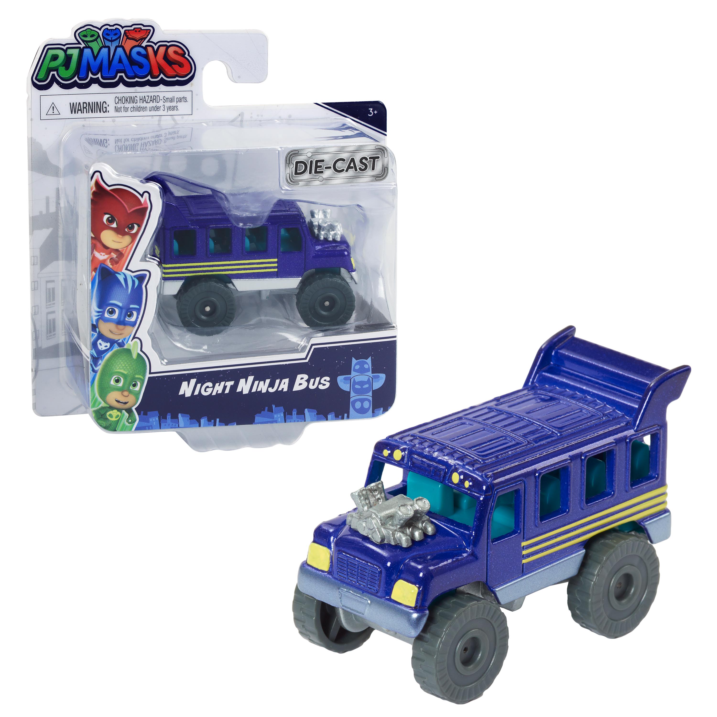 PJ Masks DieCast Night Ninja Bus Vehicle, Ages 3+