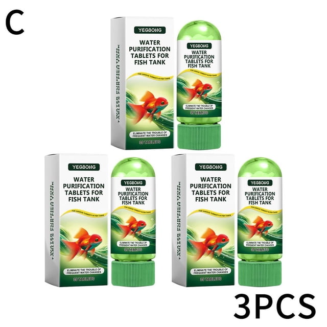 Powerful Aquarium Water Purification Tablet for Fish Tank 35 Tablets Safe Green