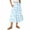 286#Sky Blue, variant on GXIPO Womens Summer Fashion 2025 Midi Skirts Elastic High Waist Floral Casual Knee Length Skirt with Pockets Green S