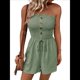 thumbnail image 2 of Mono Corto Estampado Sin Tirantes para Mujer, Mono de Playa de una Pieza. Verde XL, 2 of 9