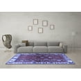 thumbnail image 3 of Ahgly Company Indoor Square Persian Blue Traditional Area Rugs, 3' Square, 3 of 4