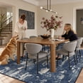 thumbnail image 4 of KUETH Area Rugs for Living Room 8x10 Large Modern Machine Washable Vintage Rugs Distressed Abstract Print Blue Throw Rug for Bedroom Aesthetic, Non Slip Carpet with Gripper, 4 of 10