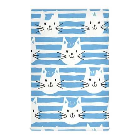 

Kitchen Towel 28x18 Inches x4，Plate Towel Decorative Towel Napkin Tea Towel Tea Towels For Kitchen Dish Cloths & Dish Towels Blue Cartoon Cat