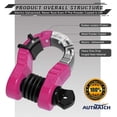 thumbnail image 4 of AUTMATCH Shackles 3/4" D Ring Shackle (2 Pack) 68,000Ibs Break Strength with 7/8" Screw Pin and Shackle Isolator &, 4 of 5