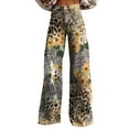 thumbnail image 2 of IDALL Baggy Jeans High Waisted Jeans Women's Vintage Flower Print Casual Wide Leg Pants Barrel Jeans Women Boyfriend Jeans Yellow 3 M, 2 of 4