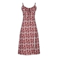 thumbnail image 2 of drppepioner Robe d'Été Femme Grande Taille Liquidation Mode Féminine Camisoles Sans Manches Col en V Robe à Imprimé Floral Fendue pour la Plage, 2 of 7