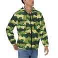 thumbnail image 4 of Zip Up Hoodies for Men - Camo Green Classic Long Sleeve Comfrt Men'S Fashion Hoodies & Sweatshirts, Jackets for Men Hoodies Pullover Clothing Clothes with Pouch, 4 of 5
