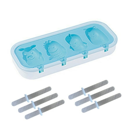 

Papaba Popsicle Maker Mold 1 Set Eye-catching Multipurpose Great Adorable Cartoon Popsicle Mold Ice Cream Maker