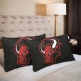 thumbnail image 2 of YUSDECOR Wild Anima Red Bull Head Logo Pillowcase Pillow Protector Cushion Cover 20x30 inch,Set of 2, 2 of 2