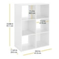 thumbnail image 4 of Whitmor 3 Shelf Cube Bookcase Organizer - 6 Section - White - Adult Use, 4 of 7