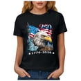 thumbnail image 7 of Duqingm Patriotic Shirts 250th Anniversary America Flag Heart 250 Year Women Girls T-Shirt Black,2XL, 7 of 7