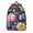 Colorful Floral Pattern, variant on Black and Gold Marble Backpack for School,Cute School Bag,Schoolbag with Adjustable Shoulder Straps & Padded Back,15.7"x11.8"x5.5"
