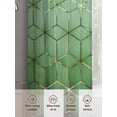 thumbnail image 6 of Green Geometric Sheer Curtains 63 Inch Length 2 Panels Set, Ombre Modern Abstract Art Voile Window Treatment Rod Pocket Curtains Sheers Drapes for Bedroom/Living Room/Kitchen 52x"63"x2, 6 of 7