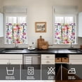 thumbnail image 4 of Country Floral Print Curtains 24" Short - 3 Panel Vintage Farmhouse Set with Bohemian Botanicals, Rod Pocket Window Treatment, 4 of 6