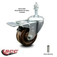 thumbnail image 2 of 3 Inch High Temp Phenolic Swivel 3/8 Inch Stem Caster with Total Lock Brake SCC, 2 of 2