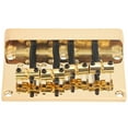 thumbnail image 2 of String Bridge 4 String Electric Bass Golden Zinc Alloy Fixed Type Saddle Plate with Screw Kit, 2 of 8