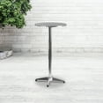 thumbnail image 3 of Flash Furniture 23.25" Round Aluminum Indoor/Outdoor Bar Height Table with Flip-Up Top, Silver, 3 of 8