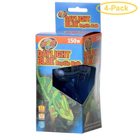 Zoo Med Daylight Blue Reptile Bulb 150 Watts - Pack of 4