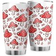 thumbnail image 2 of Colorful Mushrooms Plants Travel Mug Insulation Tumbler Stainless Steel Car Cup Gifts for Home Office with Push-Type Sliding Lid (20oz, white27), 2 of 4