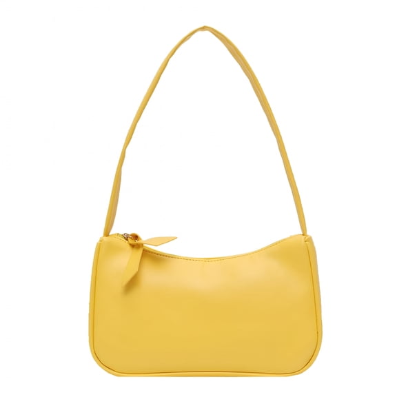 GASTROPOD Simple Elegant Women Small Shoulder Bag Pure Color Sling Handbags (Yellow)