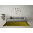 thumbnail image 3 of Ahgly Company Machine Washable Indoor Square Abstract Yellow Contemporary Area Rugs, 6' Square, 3 of 4