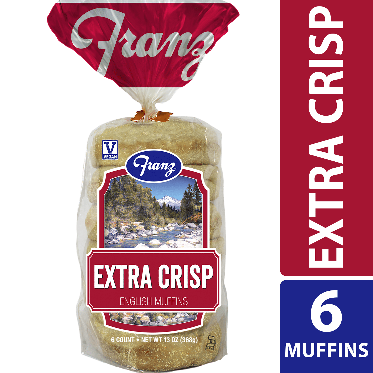 Franz Extra Crisp English Muffins, 13 oz, 6 Count