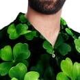 thumbnail image 5 of Saint Patrick's Day Men's Short Sleeve Poplin Shirt, Casual Button Down Shirts, Printed Summer Beach Shirt, Unisex Casual Button Down Top, 5 of 6