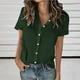 thumbnail image 2 of Camisas de manga larga,Blusa de lino holgada con cuello en V y manga larga de poliéster, ropa informal de calle para mujer, sopatenor, 2 of 9