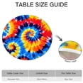 thumbnail image 6 of Colorful Tie Dye Spiral Pattern Round Fitted Tablecloth with Elastic Edge,Dining Table Cover Waterproof,Outdoor Round Tablecloth for Camping,Dining,Indoor and Outdoor, 6 of 7