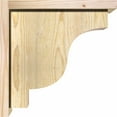 thumbnail image 3 of 8"W x 14"D x 14"H Newport Rough Sawn Corbel w/Backplate, Douglas Fir, 3 of 9