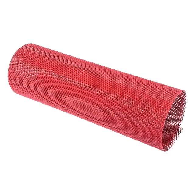 Unique Bargains Universal Car Grille Mesh Sheet 40x13 Inch Automotive Tuning Grille Net 6x3mm Diamond Shape Red