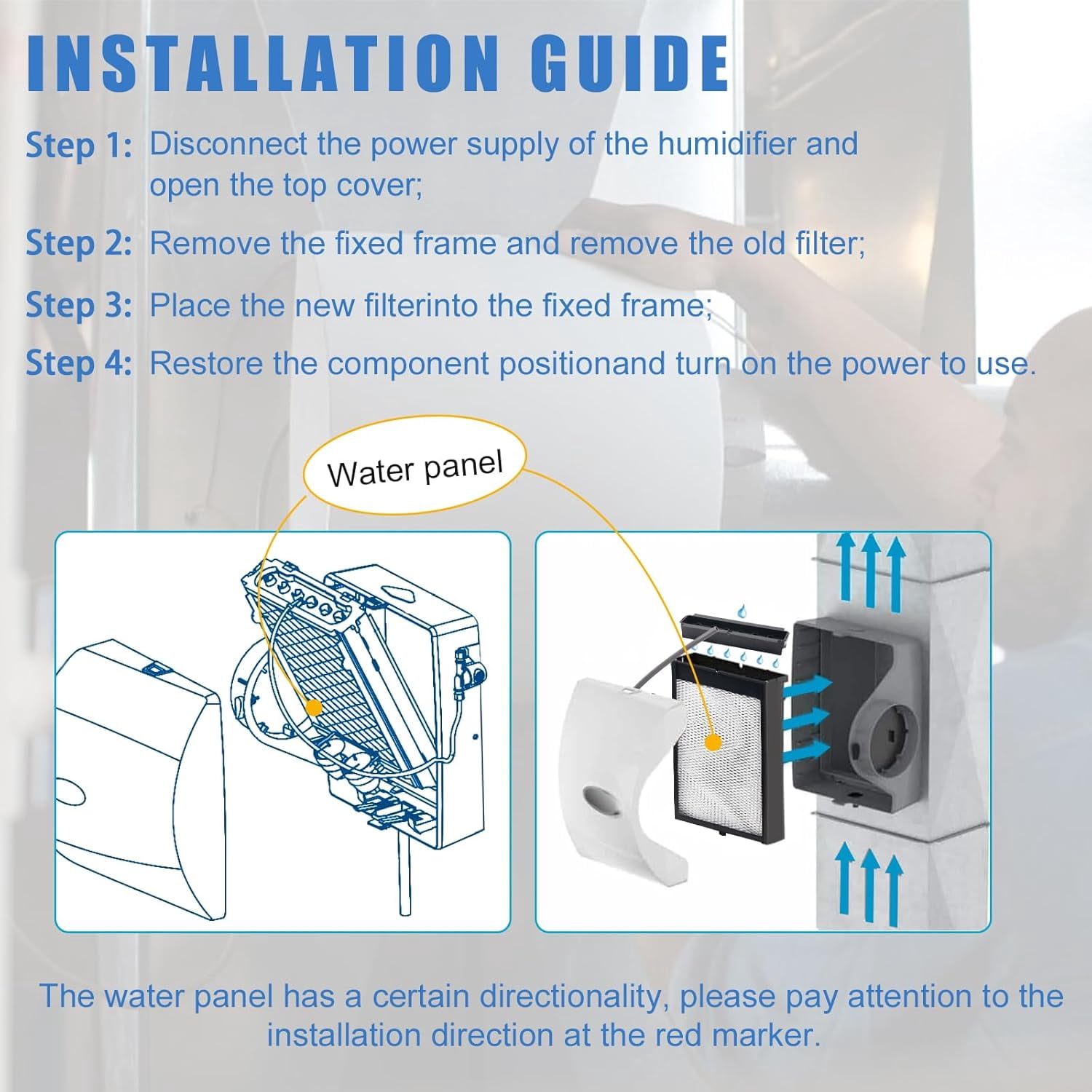 4793 Humidifier Filter  Kit for  550 550A 558 - Complete Maintenance Set with Water Panel No. 10, Strainer, Nozzle & Drain Parts