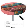 thumbnail image 3 of Salouo Cowboy Boots With Flowers Pattern Bar Stool Cushion Cover, Round Crease-Resistant Stretchy Dustproof Stool Seat Slipcover for Bar Round Chair-14 inch, 3 of 5